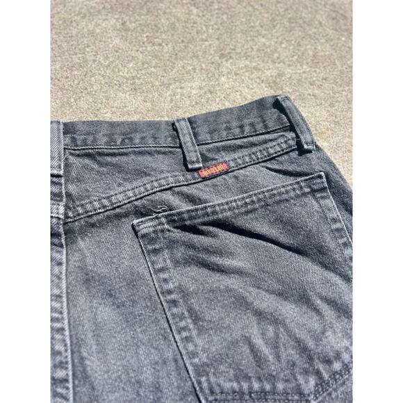 Vintage Rustler Pants Men Size 36x32 Black Denim Cotton Relaxed Straight Jeans - Picture 6 of 7